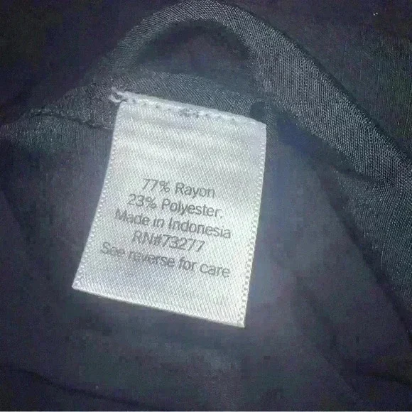 Nine West black linen like ruched midi dress 2X - Picture 3 of 7